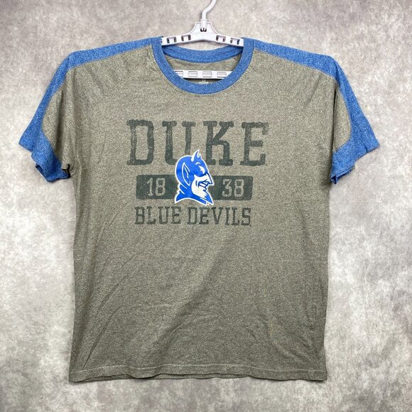 Duke University Blue Devils T-Shirt Mens XL Gray Blue Knights Apparel College - Picture 1 of 8